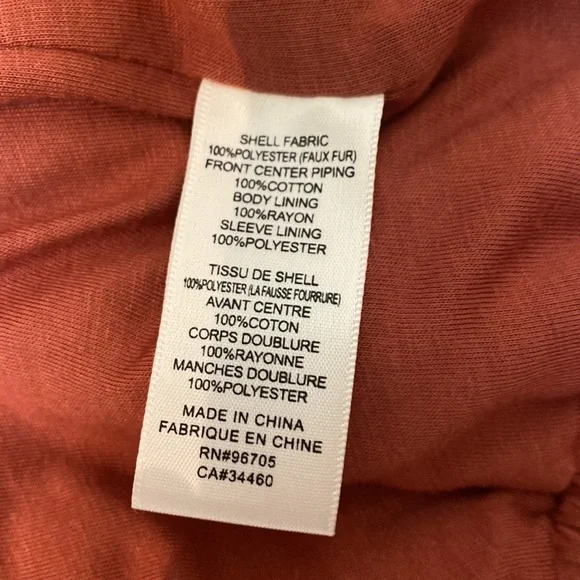 Rebecca Taylor Soft Spice Faux Fur Bomber Jacket - Medium - Picture 7 of 8